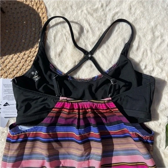 Athleta D/DD Capri Stripe Blousy Tankini Top - Picture 4 of 8